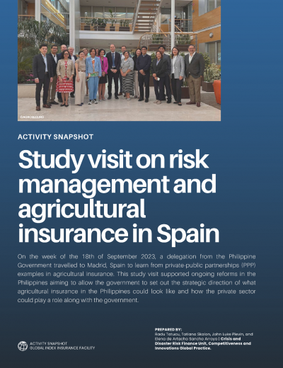 Study visit on risk management and agricultural insurance in Spain